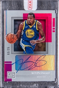 2017-18 Panini Status #SG-KDT Kevin Durant Signed Card (#03/25)